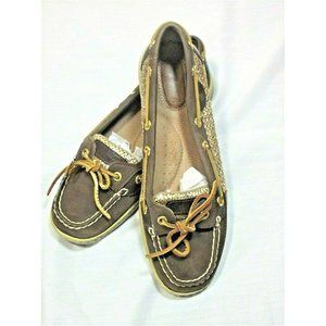 SPERRY BROWN ANGELFISH TOP-SIDER BOAT SHOES GOLD 8